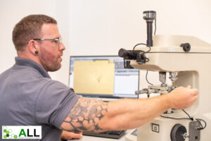 Hardness Testing in our industry leading laboratories at Aerofin in Burnham-on-Sea, Somerset